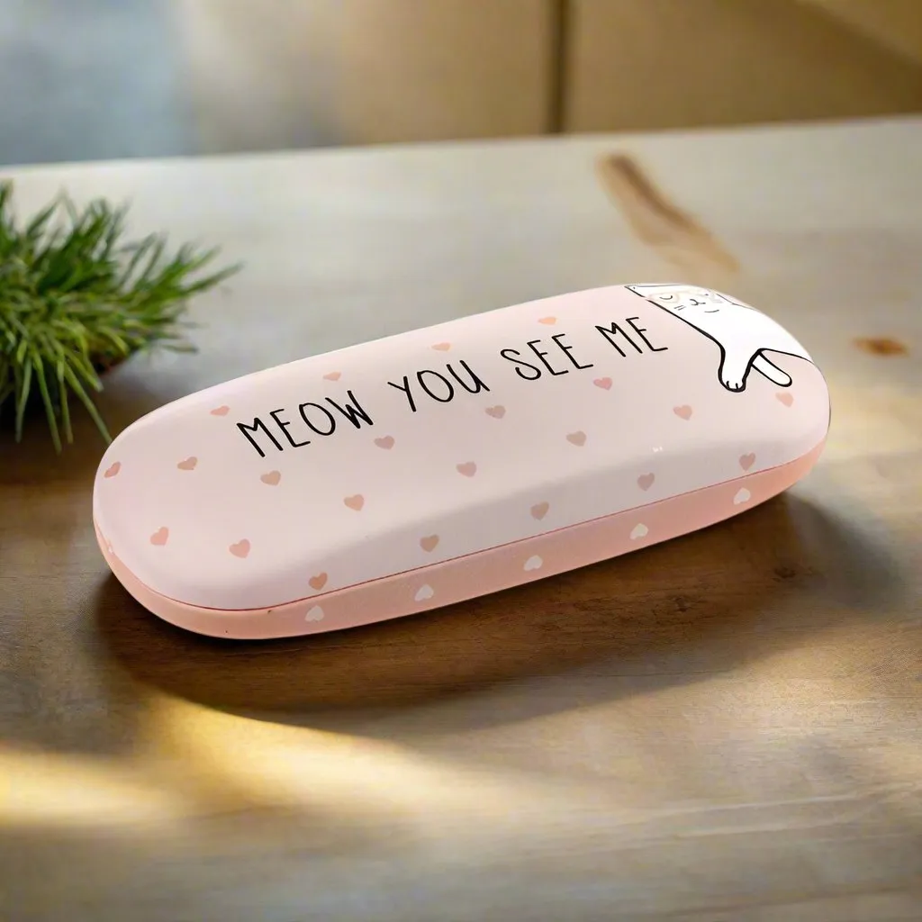 Cutie Cat Meow You See Me Hard Glasses Case