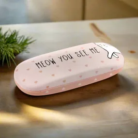 Cutie Cat Meow You See Me Hard Glasses Case