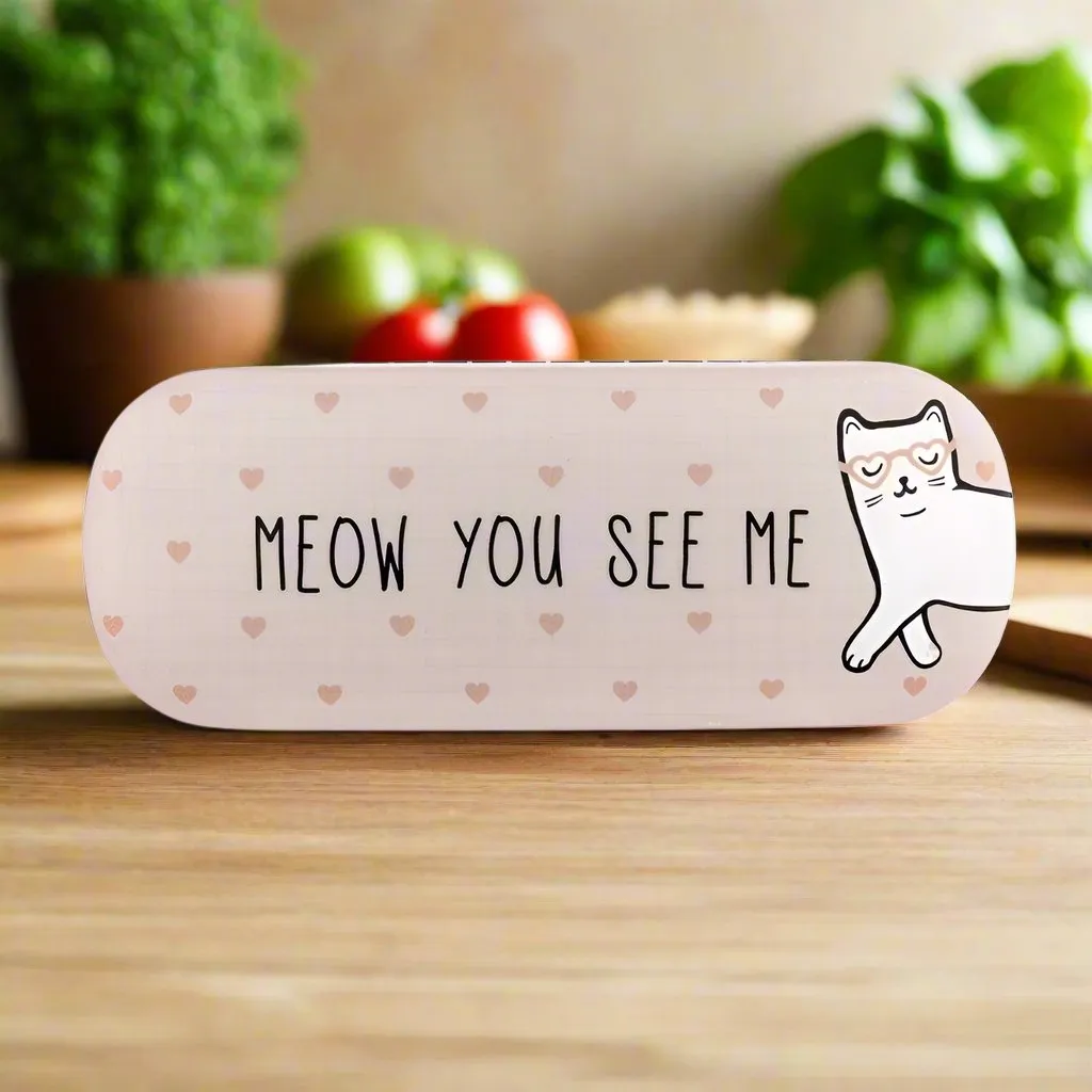 Cutie Cat Meow You See Me Hard Glasses Case