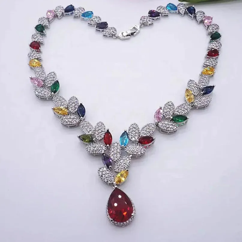 CZ Wedding Necklace Set