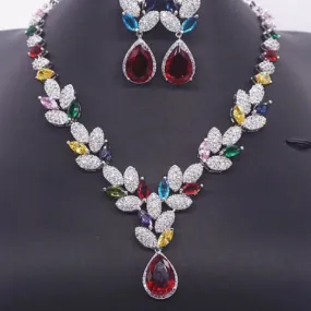 CZ Wedding Necklace Set