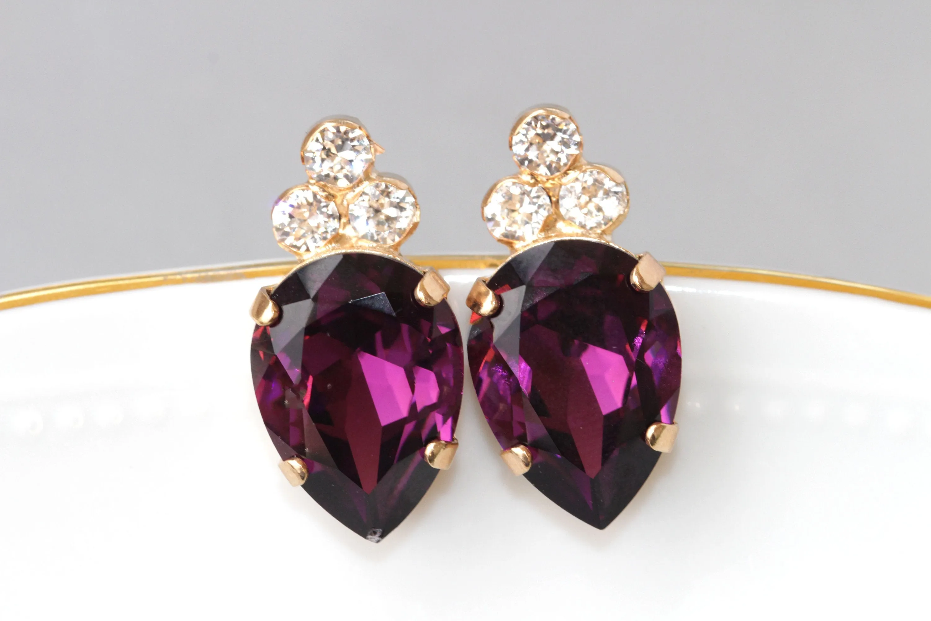 DARK PURPLE Stud EARRINGS