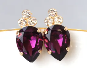 DARK PURPLE Stud EARRINGS