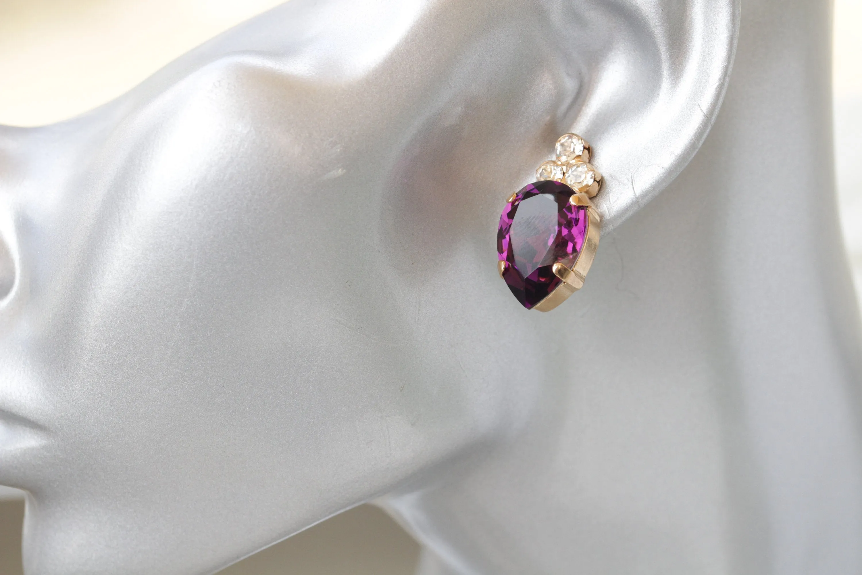 DARK PURPLE Stud EARRINGS