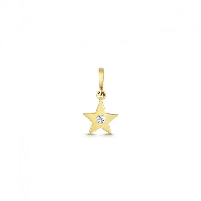 Diamond Jewellery 9ct Gold Diamond Star Pendant PD186