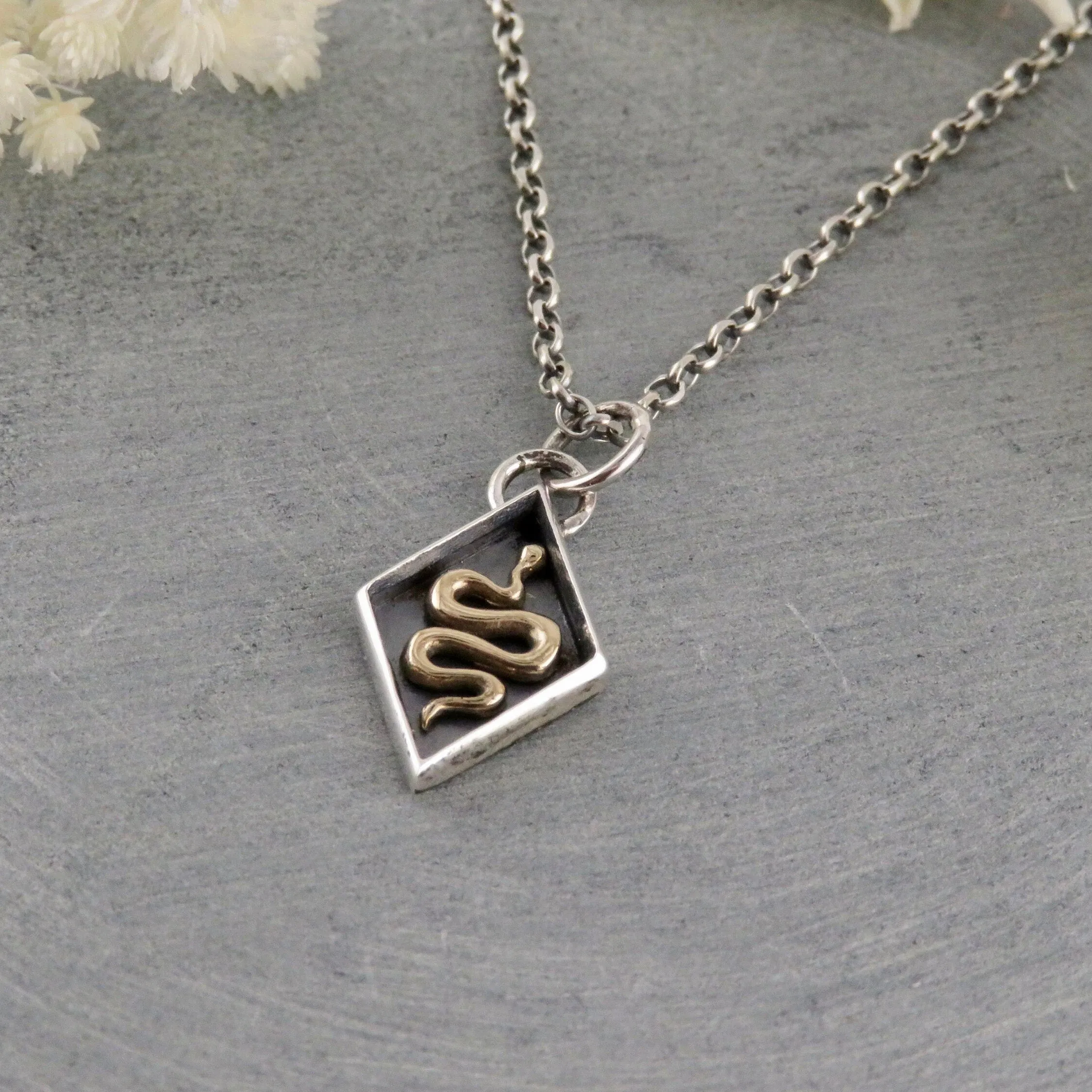 Diamond Shaped Snake Necklace
