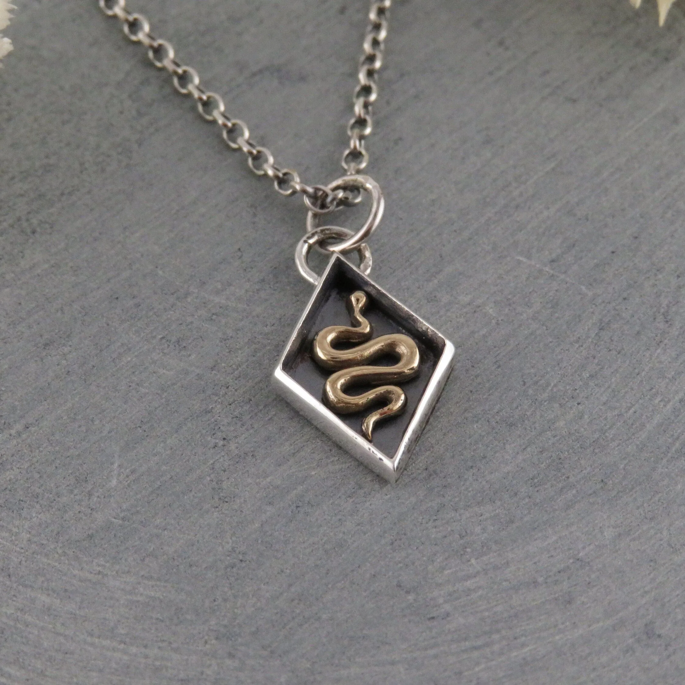 Diamond Shaped Snake Necklace