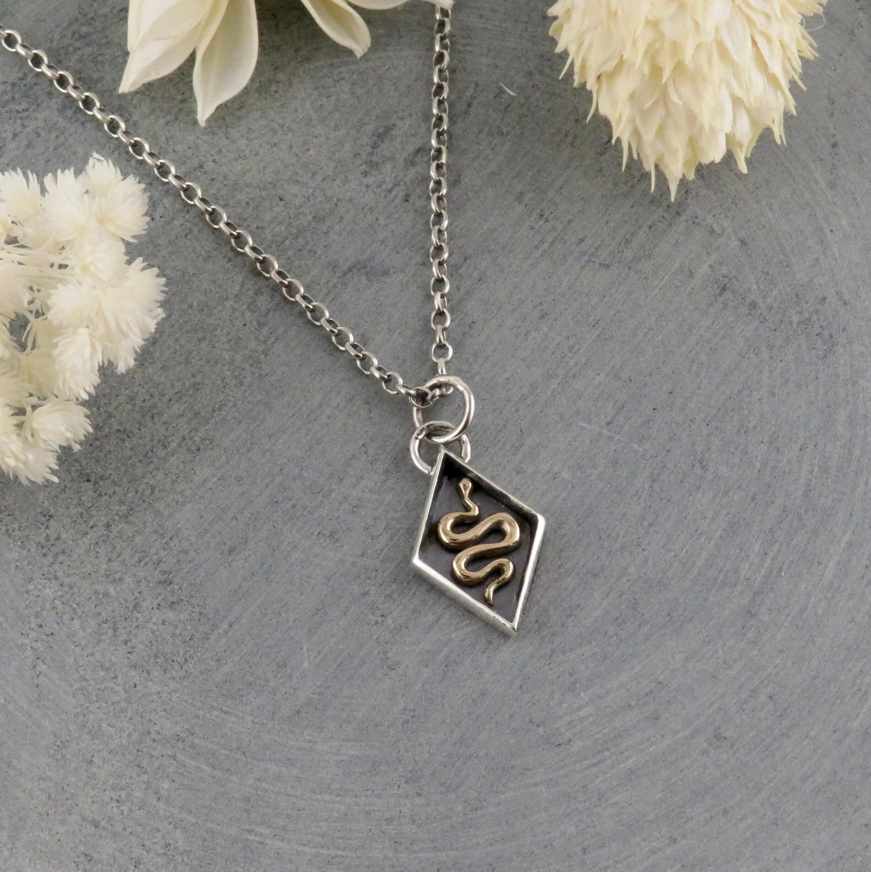 Diamond Shaped Snake Necklace