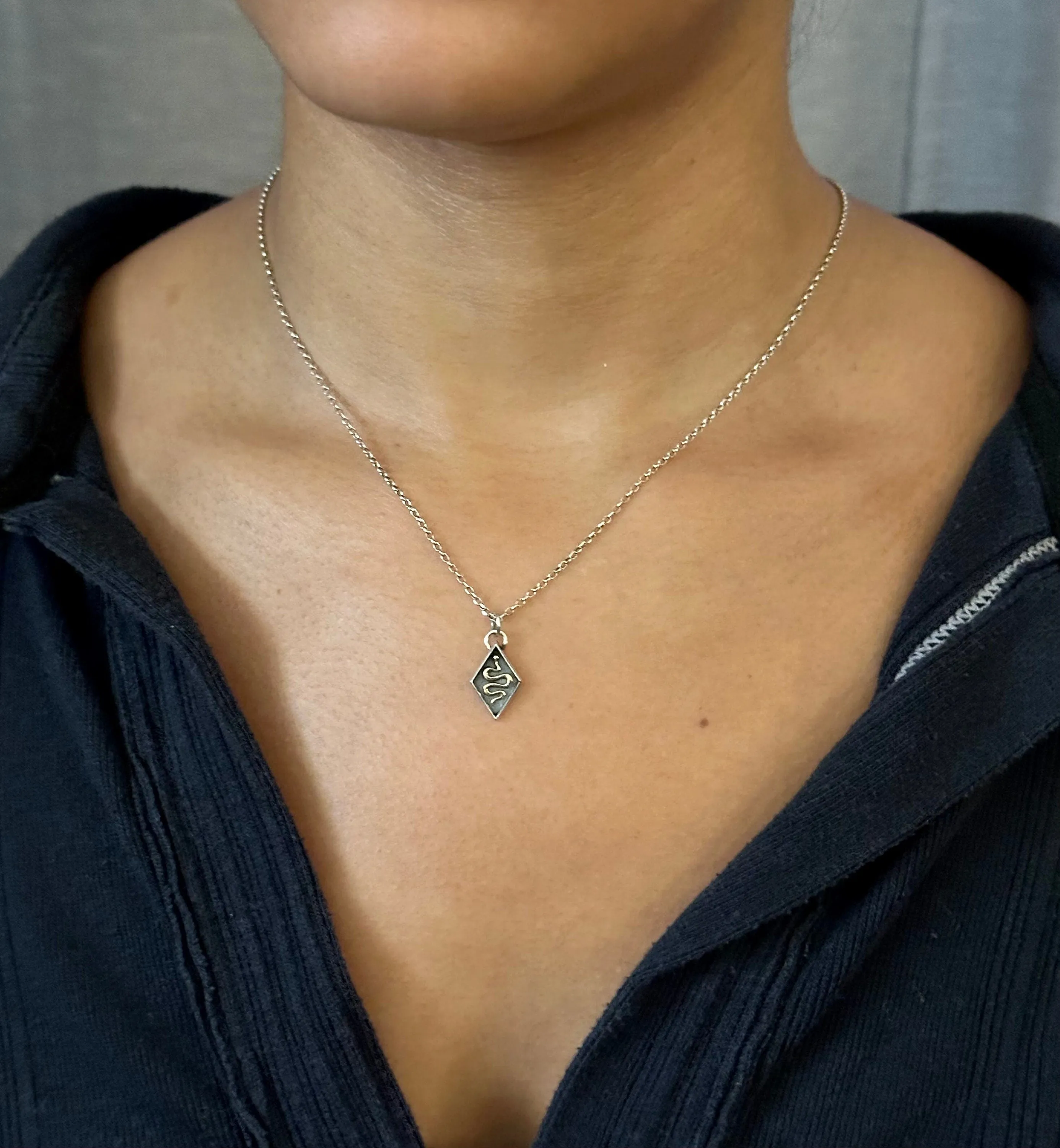 Diamond Shaped Snake Necklace