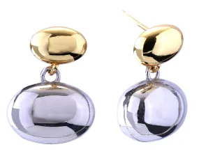 DJE310859 14K Dipped Dangle Bean Post Earrings