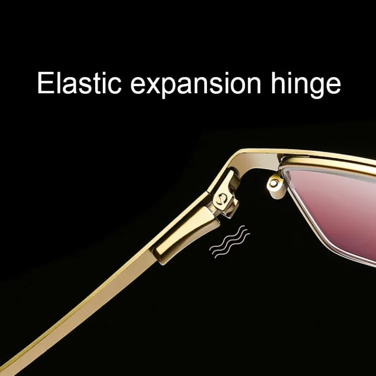 Dual-purpose Photochromic Presbyopic Glasses,  2.00D(Gold)