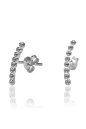 E7694 LONG STUD W/RND CZ SE 0.94G