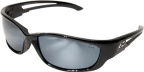 Edge Eyewear Kazbek SK-XL117  Black Frame Silver Mirror Lens Glasses