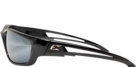 Edge Eyewear Kazbek SK-XL117  Black Frame Silver Mirror Lens Glasses