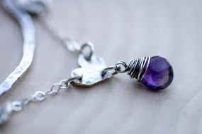 Em'z Blendz Pure Heart Necklace | Amethyst & Fine Silver
