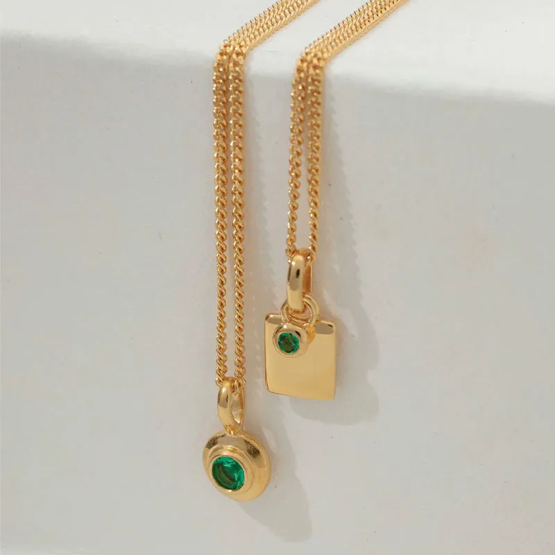 ENGRAVABLE AMETHYST BIRTHSTONE NECKLACE (FEBRUARY)