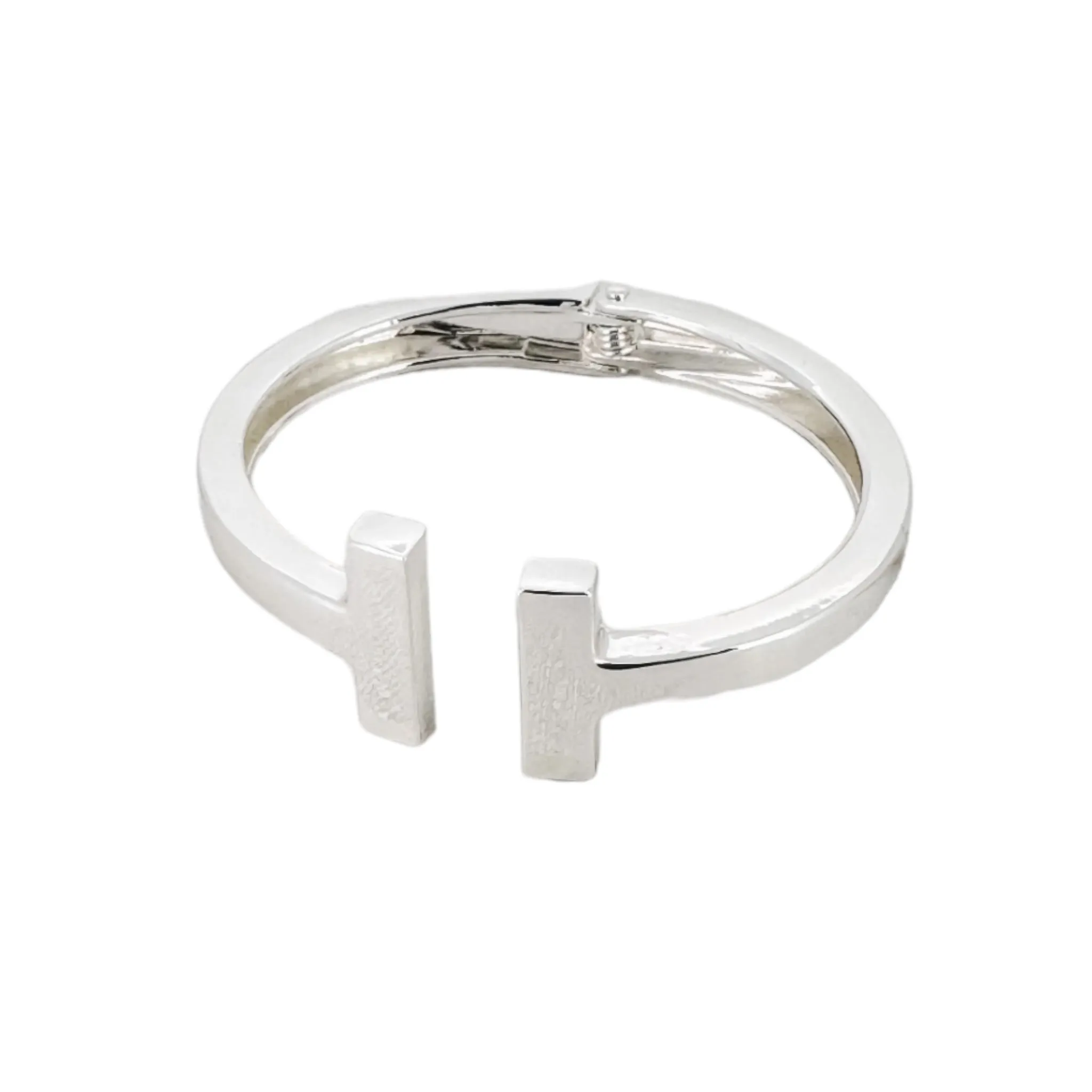 Envy T-Bar Hinged Bangle Silver