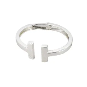 Envy T-Bar Hinged Bangle Silver