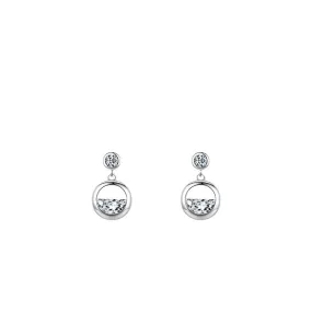 Everyday Genie S925 Silver Zircon Earrings with Feminine Style