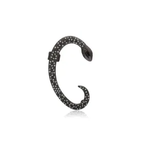 Exaggerated Snake and Dragon Earrings with Zircon Details