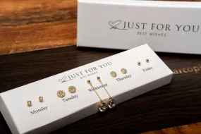 Fabufabu zirconium diamond S925 sterling silver earrings 1 box of 5 pairs
