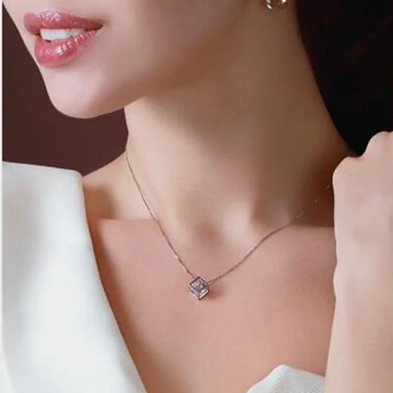 Fashion Jewelry Cube Zircon Jewelry Set for Her in 925 Sterling Silver