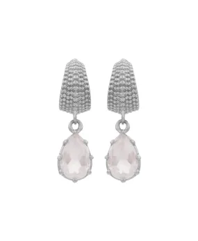 Fleur Earrings with Rose Quartz | Sterling Silver