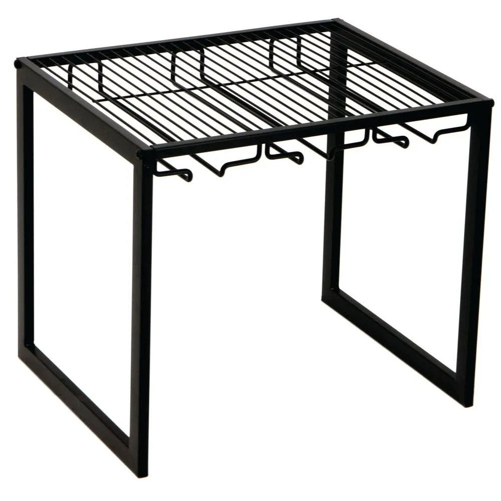 Freestanding Wine Glass Rack Matte Black