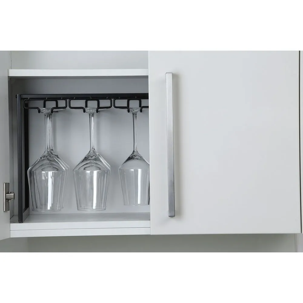 Freestanding Wine Glass Rack Matte Black