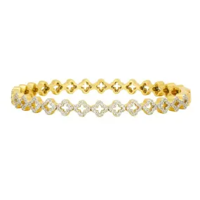 Freida Rothman Nautical Clover Hinge Bangle