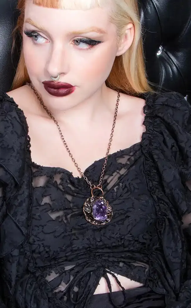Garden of Shadows Amethyst Necklace
