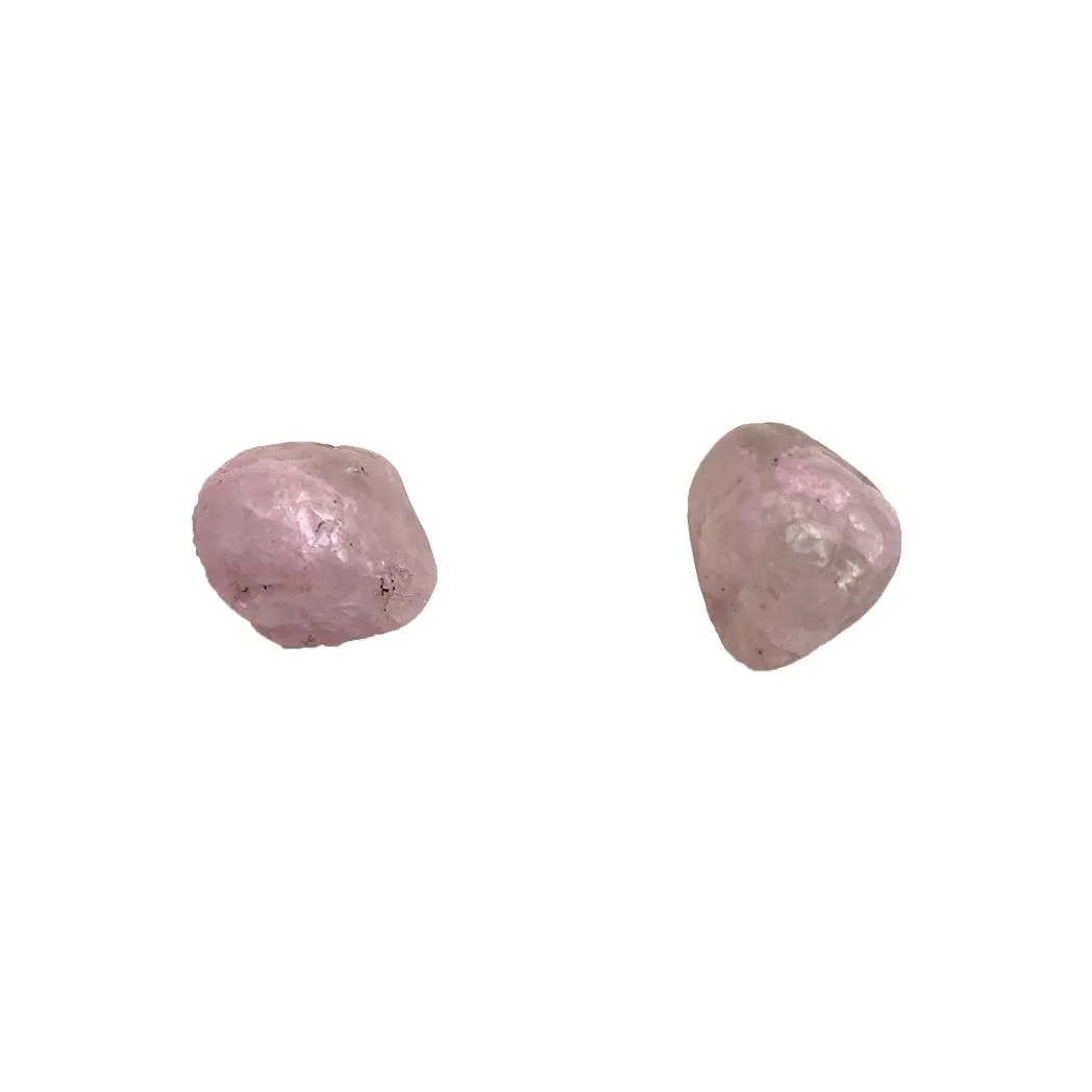 Gemstone Chip Stud Earrings, 1x1cm, Rose Quartz