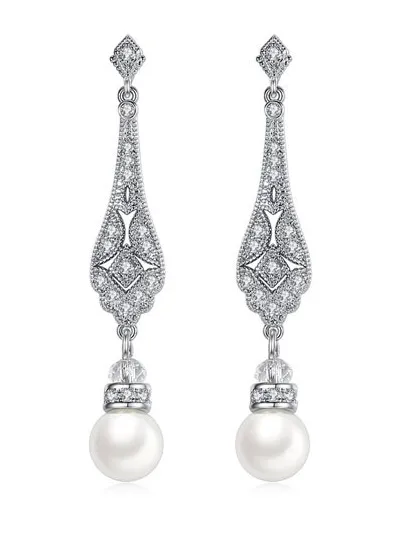 Geneva Vintage Inspired Pearl Earrings