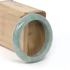 Genuine Burmese Forest Green Jadeite Jade Bangle Bracelet (53.47 mm) #258