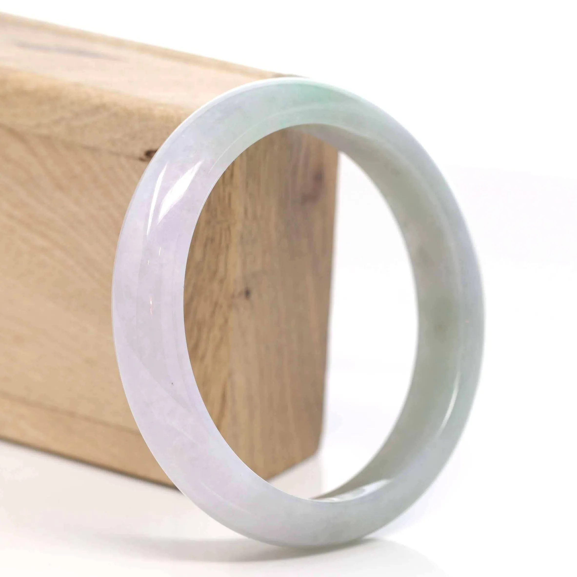 Genuine Burmese Purple Jadeite Jade Bangle Bracelet (61.0 mm) #T170