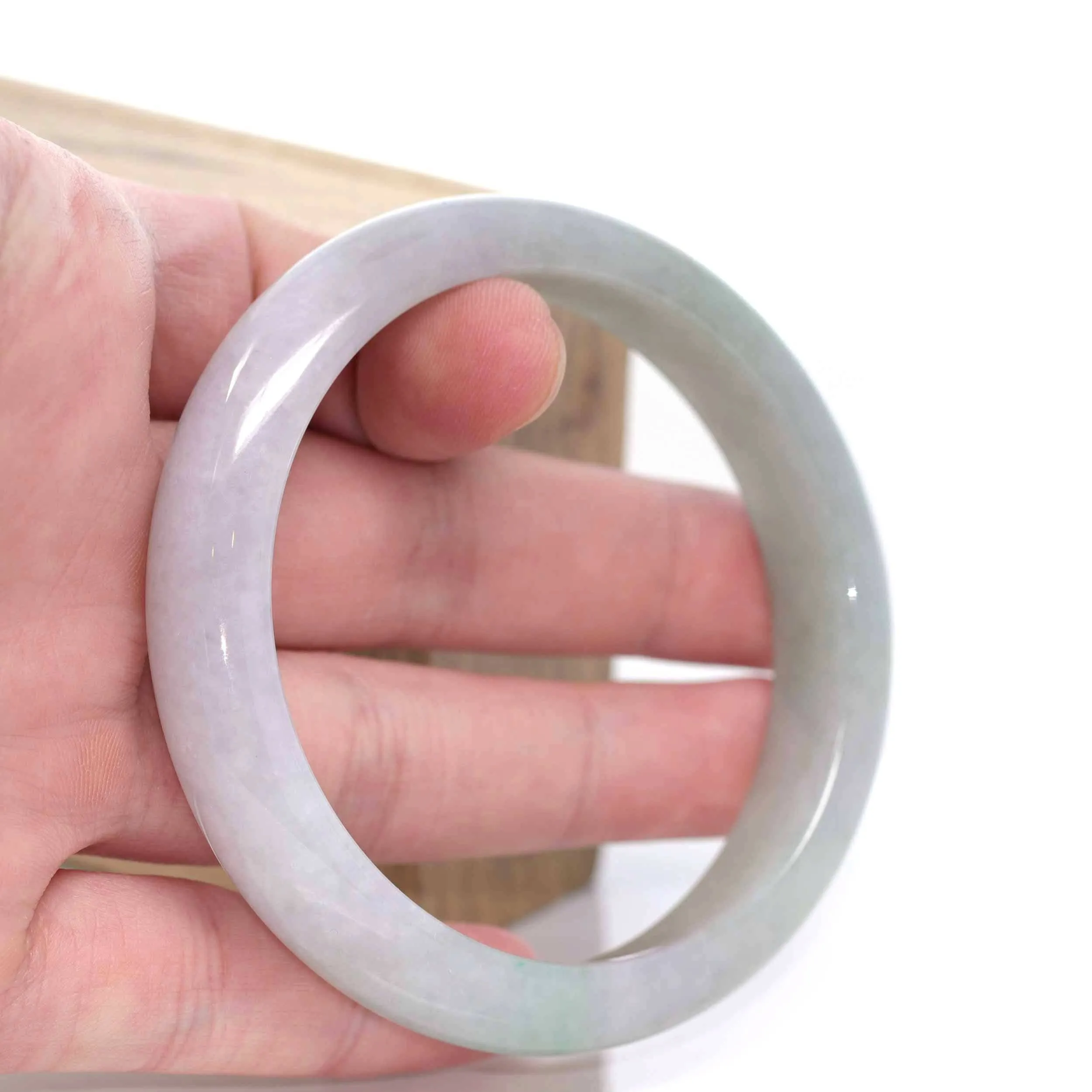 Genuine Burmese Purple Jadeite Jade Bangle Bracelet (61.0 mm) #T170