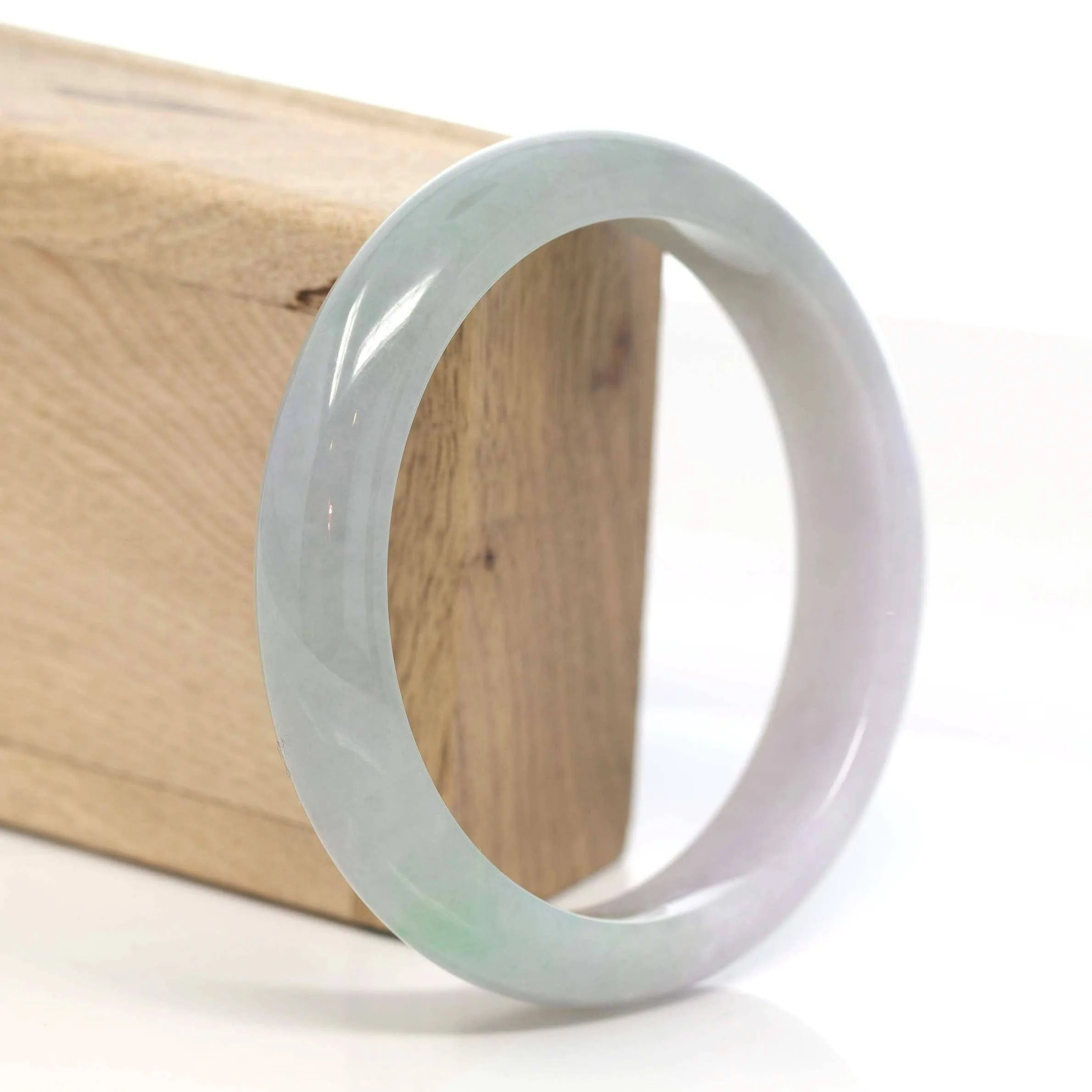 Genuine Burmese Purple Jadeite Jade Bangle Bracelet (61.0 mm) #T170