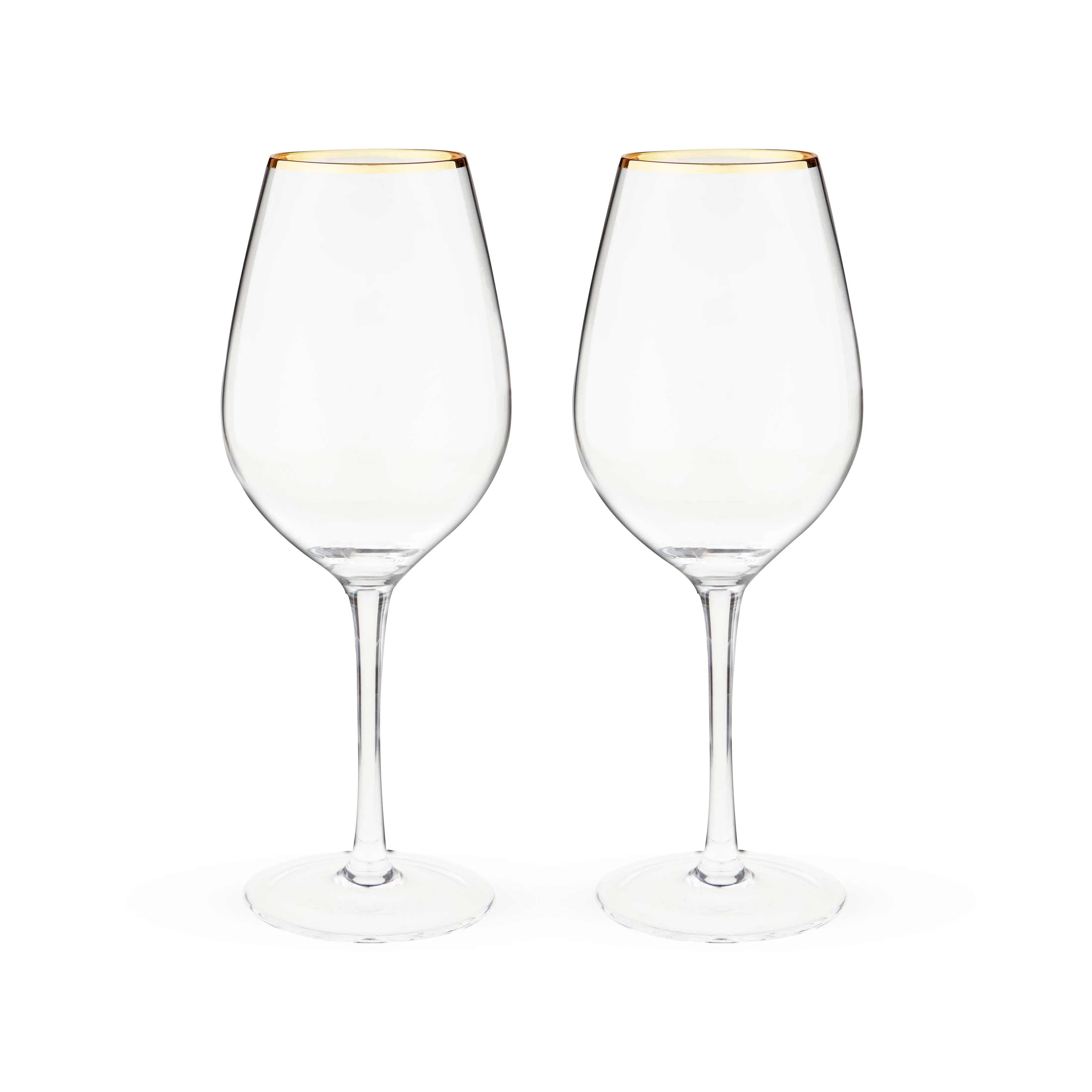 Gilded Stemmed Wine Glasses