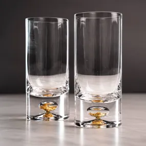 Gold Flake Tall Glass Set