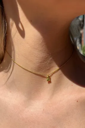 Gold Teddy Bear Charm Choker