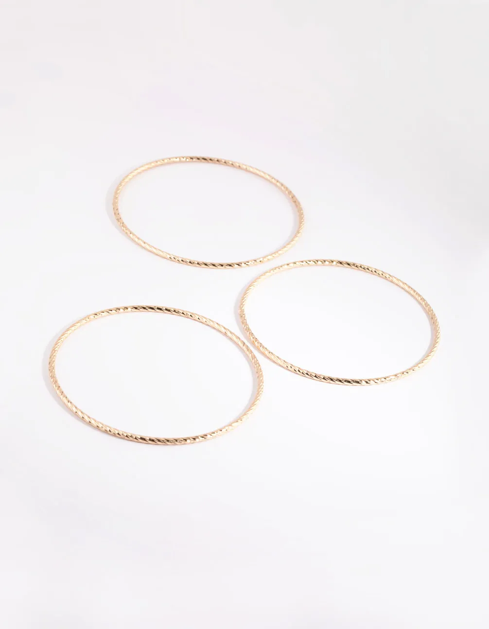 Gold Textured Bangle Pack