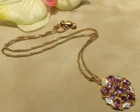 Golden Amethyst Gemstone Necklace
