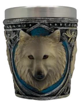 Gray Wolf Relief Shot Glass