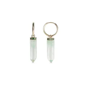 Green Phantom Crystal Earrings