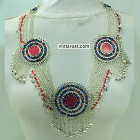 Gypsy Handmade Bib Necklace With Dangling Bells