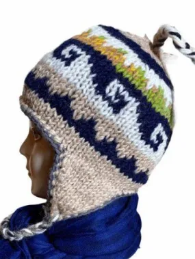 Handwoven Yak Wool Cap | Fleece inside