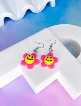HAPPY DAISY EARRINGS - PINK