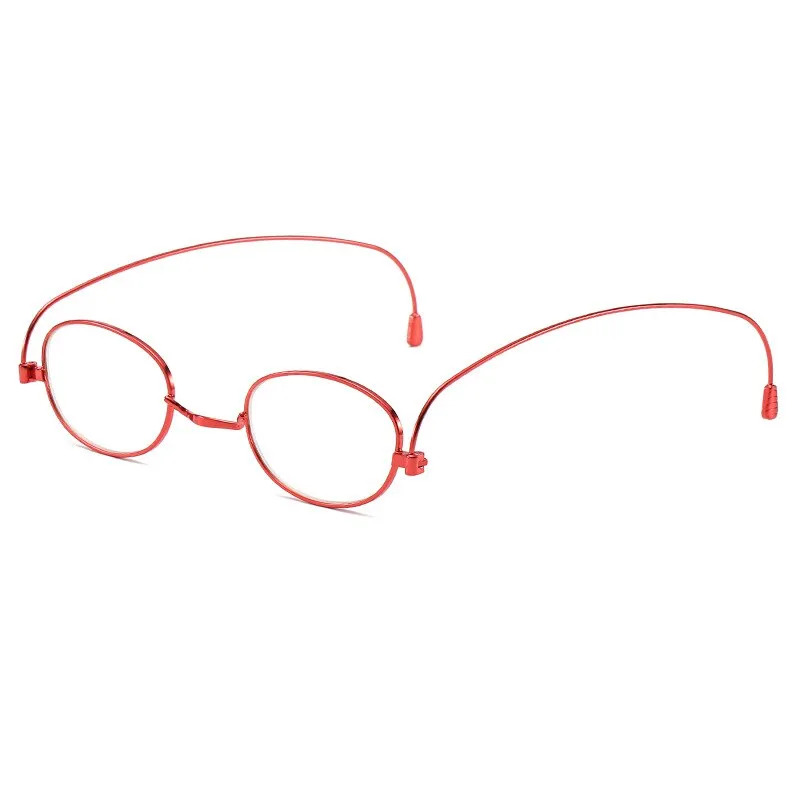 Hdcrafter Unisex Full Rim Round Oval Alloy Anti Blue Reading Glasses