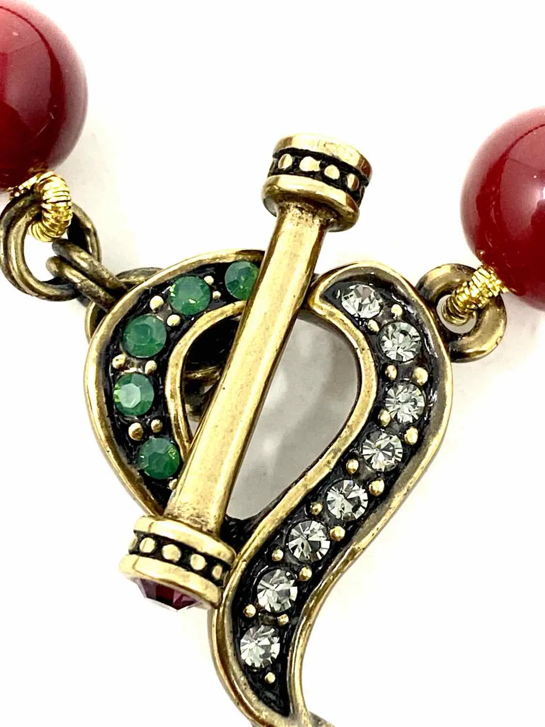 HEIDI DAUS Brass Multi-Color Crystal Necklace