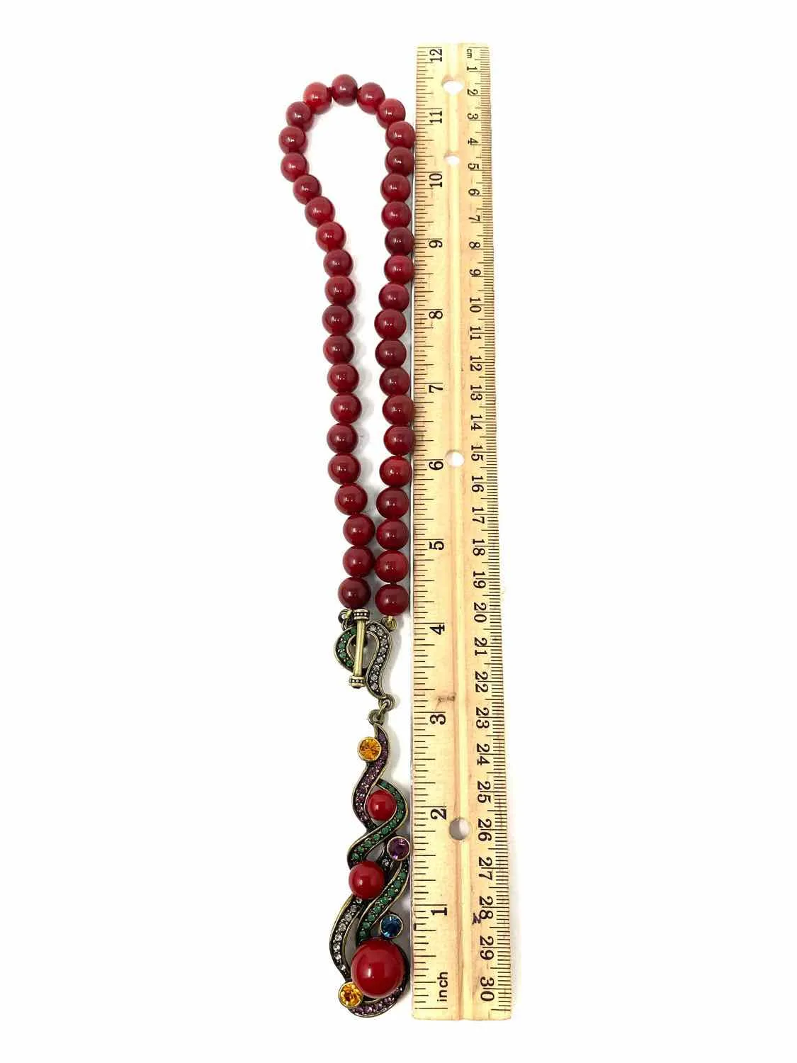HEIDI DAUS Brass Multi-Color Crystal Necklace